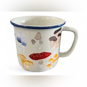 Now Designs Grey Mushroom Cottagecore Hiking Nature Outdoors Ceramic Coffee Mug